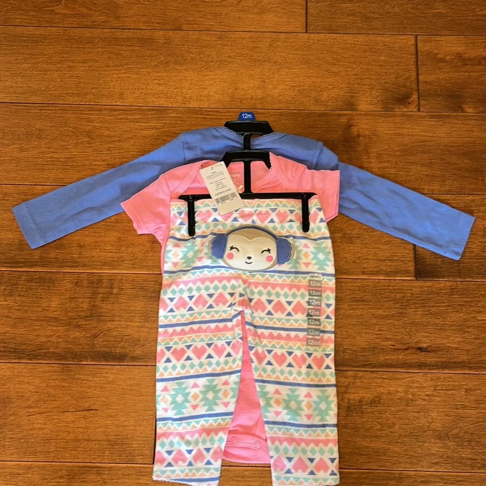 Carters 3 piece Onesies Outfit NEW 12 months